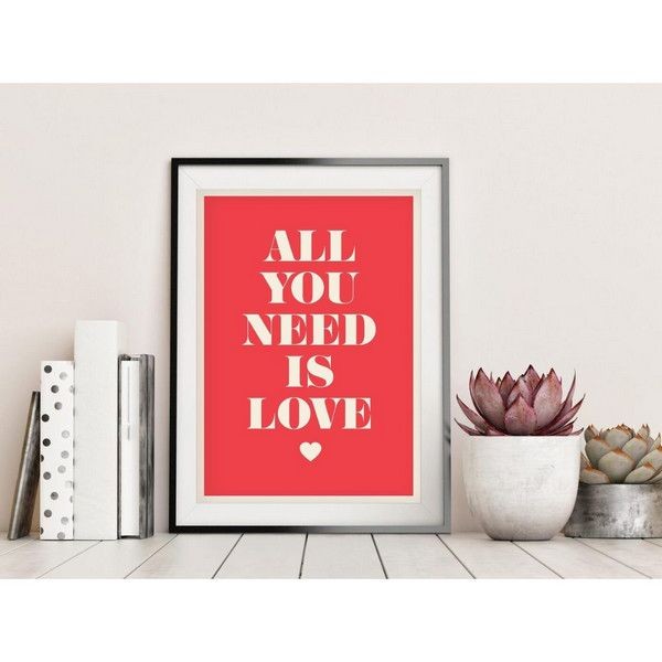 Постер ПростоПостер All You Need Is Love 767633068076, 40х50 см