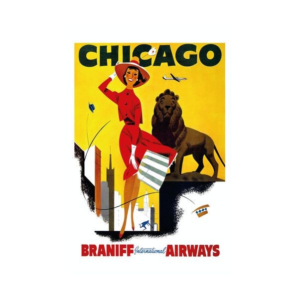 Плакат "34;Просто Постер "34; Braniff Airways 90x120 в подарочном тубусе 792543702741