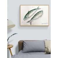 Постер "34;Просто Постер "34; Скумбрия 50x70 в раме Металл