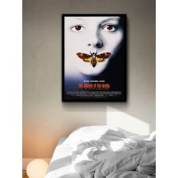 Постер "34;Просто Постер "34; Молчание ягнят - Афиша 50x70 в раме Металл