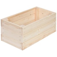 Ящик цветочный 62x33x27 см дерево бежевый