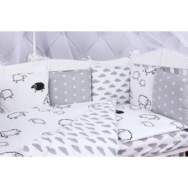 Комплект постельного белья AmaroBaby Good Night в кроватку, поплин 15 предметов