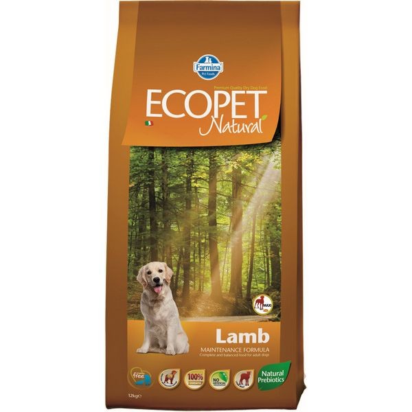 Сухой корм для собак крупных пород FARMINA Ecopet Natural Lamb Maxi Ягненок 12 кг