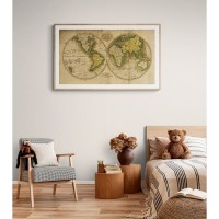 Плакат "34;Просто Постер "34; Старинная карта мира на английском 90x120 в подарочном тубусе 341069444471