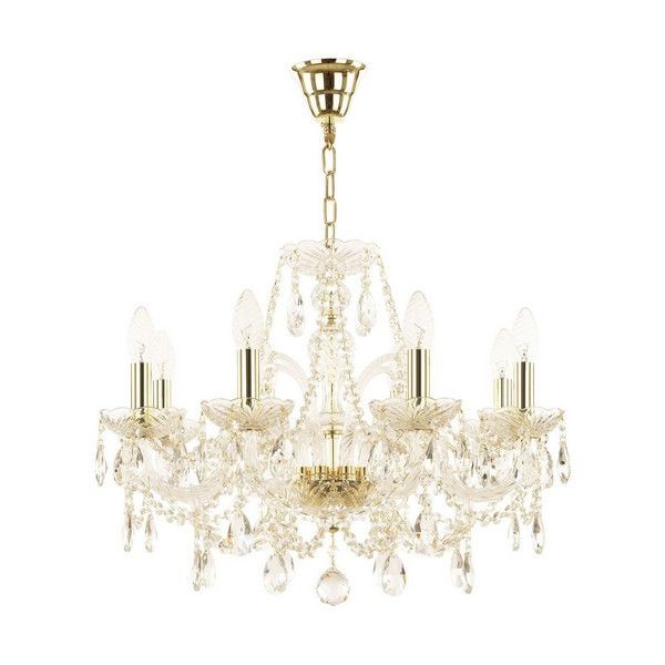Люстра потолочная Bohemia Ivele Crystal 105.8.195.G E14 8 ламп 16 м²