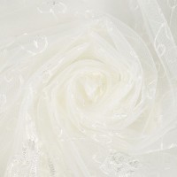 Тюль с вышивкой на сетке «Престиж» 1 п/м 280 см цвет кремовый