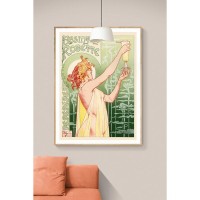 Плакат "34;Просто Постер "34; Винтажная Art Deco реклама 1896 года Absinthe Robette 90x120 в подарочном тубусе 875386845631