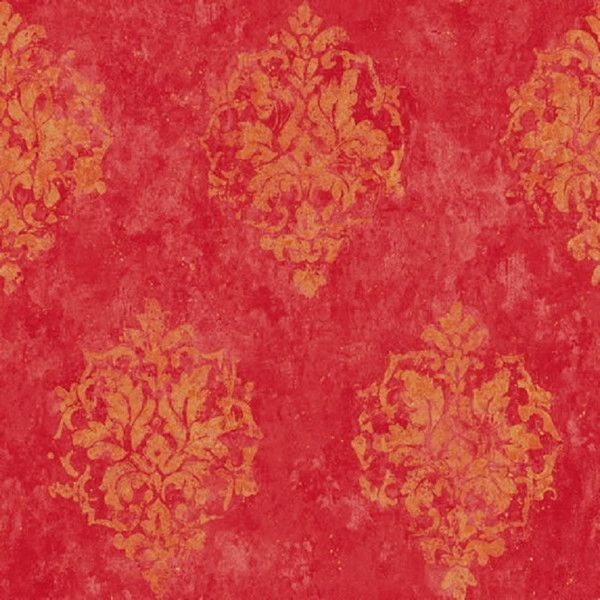 Виниловые обои York Wallcoverings красные DA2369 0.68 м