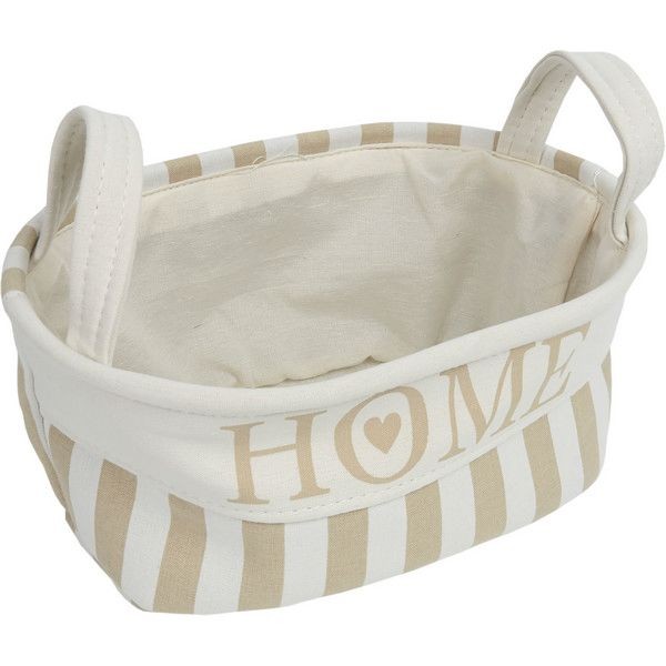 Корзина Home, 230x160x320 мм, 9.5 л, ткань, цвет бежевый