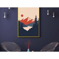 Постер в раме ПростоПостер Красные горы 254466461562, 40х50 см