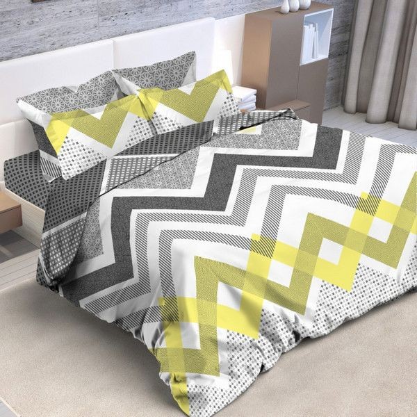 Комплект постельного белья Letto евро, бязь, 70x70 см