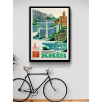 Постер "34;Просто Постер "34; Олимпиада 1980 - Киев 40x50 в раме Металл
