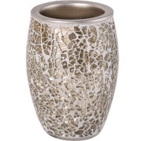 Стакан для зубных щёток «Deco» полирезина цвет золотой