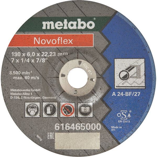 Диск зачистной по нержавеющей стали Metabo, 180х6х22 мм