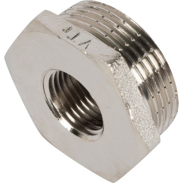 Футорка Valtec, внутренняя-наружная резьба, 1 1/4 "34;х1/2 "34;, никелированная латунь VTr.581.N.0704