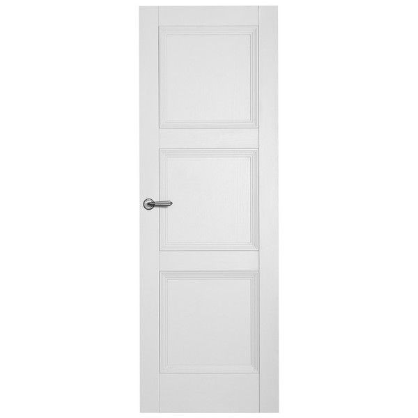 Дверь межкомнатная Трилло глухая Hardflex цвет ясень 70x200 см (с замком и петлями)