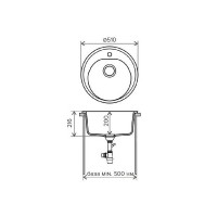 Кухонная мойка POLYGRAN F-08 №16 (Черн)