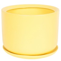 Горшок цветочный Орфей o19 h19 см v3 л керамика жёлтый