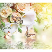 Фотообои Divino Decor Цветы над водой Р-112 300х270 см