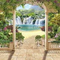 Фотообои Divino Decor Райские водопады K-023 300х270 см