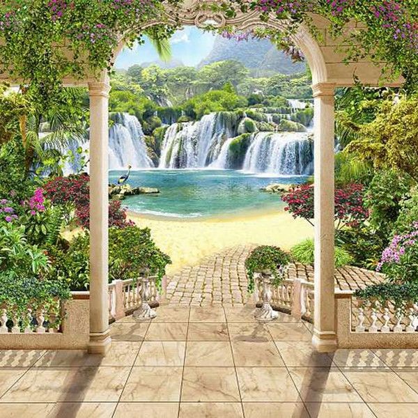 Фотообои Divino Decor Райские водопады K-023 300х270 см