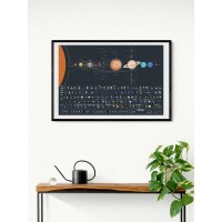 Постер "34;Просто Постер "34; Космос и космические аппараты 60x90 в раме Металл
