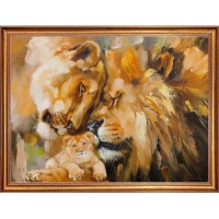Картина на холсте Русская коллекция Семья КГ-х31, 68х88 см