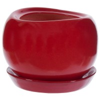 Горшок цветочный Адель o13 h11.5 см v1.2 л керамика красный