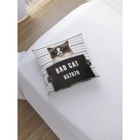Декоративная наволочка JoyArty Кот преступник sl_15573, 45х45 см