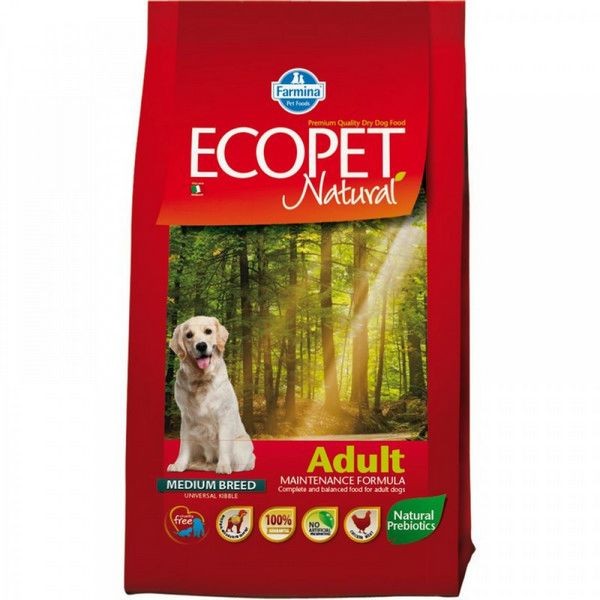 Сухой корм для собак средних пород FARMINA Ecopet Natural Adult Medium 12 кг