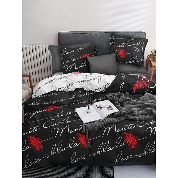 Комплект постельного белья "34;Павлайн "34; Sweet Sleep поплин Сем. Monte Carlo вид 1 (черный)