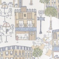 Обои виниловые Aura Kitchen Story II голубые 0.53 м KE29941