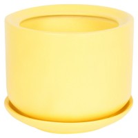 Горшок цветочный Орфей o15 h15 см v1.2 л керамика жёлтый