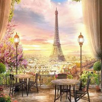 Фотообои Divino Decor Кафе в Париже H-015 200х270 см