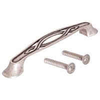 Ручка-скоба Kerron 128 мм цвет чернёный старинный цинк