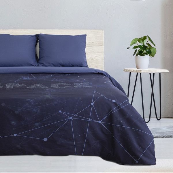 Комплект постельного белья двуспальный Этель Space 4532775, поплин