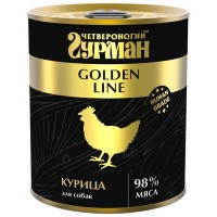 Консервы для собак ЧЕТВЕРНОГИЙ ГУРМАН Голден Курица натуральная в желе 340 г