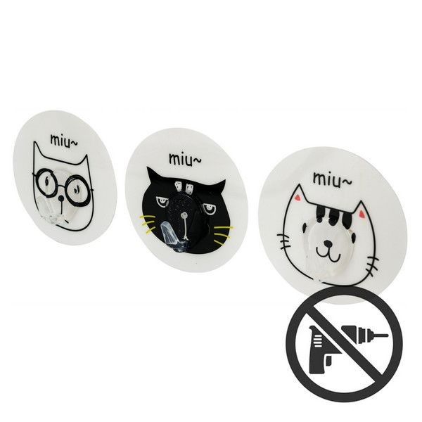 Крючок Gromell Cats Pets самоклеющийся 3 шт.