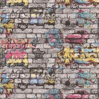Обои флизелиновые Мир Авангард Graffiti серые 1.06 м 45-221-02