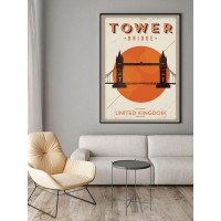 Плакат "34;Просто Постер "34; Tower Bridge 90x120 в подарочном тубусе 719366396341