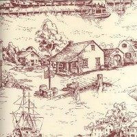 Виниловые обои York Wallcoverings красные AT4132 0.68 м