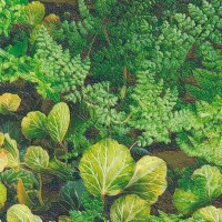 Обои виниловые Rasch Tiles & More 2014 зелёные 0.53 м 824704