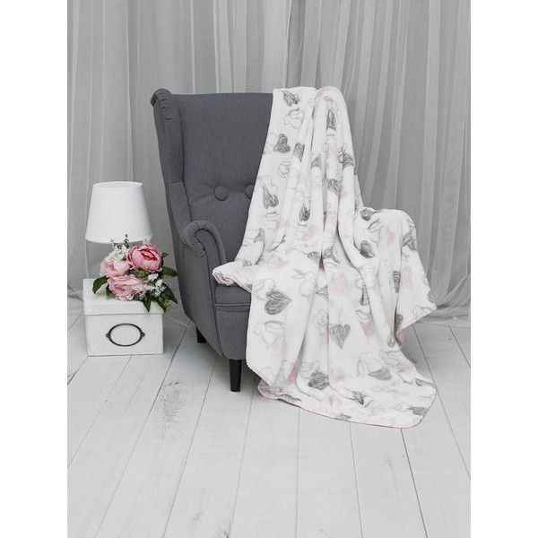 Плед Baby nice Y61184/26 Зайчики и сердечки, 150х200 см, велюр