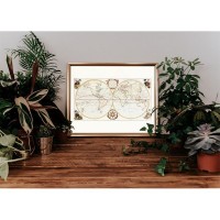 Плакат "34;Просто Постер "34; Старинная карта мира 90x120 в подарочном тубусе 265375818521