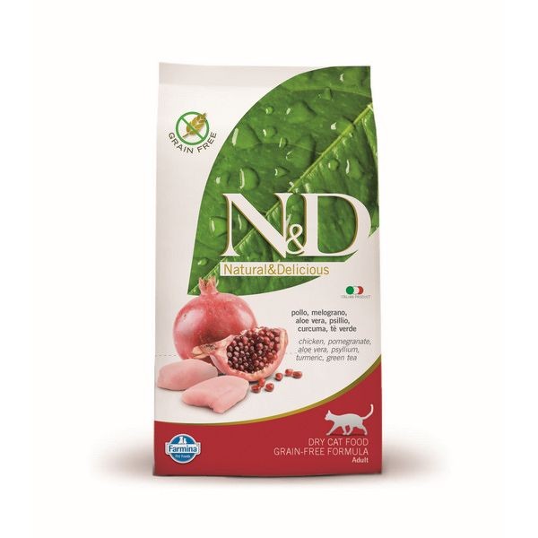 Сухой корм для кошек FARMINA N&D Grain Free Cat Chicken&Pomegranate Adult беззерновой Курица Гранат 1.5 кг