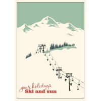 Плакат "34;Просто Постер "34; Ski and Sun 90x120 в подарочном тубусе 876763349821