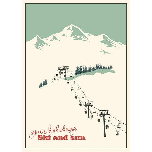Плакат "34;Просто Постер "34; Ski and Sun 90x120 в подарочном тубусе 876763349821
