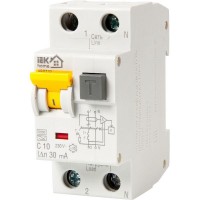 Автомат дифференциальный АВДТ 32 C10 IEK Home 1 полюс 10 А
