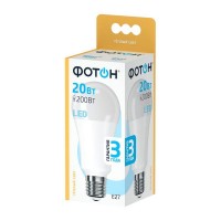 Лампа светодиодная Фотон LED A60 20W E27 3000K