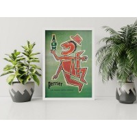 Плакат "34;Просто Постер "34; Минеральная вода Perrier 90x120 в подарочном тубусе 100492507521